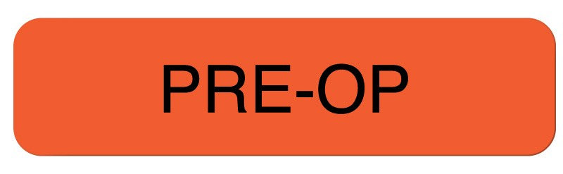 Medical Labels - PRE-OP Surgery Label, 1-1/4" x 5/16"