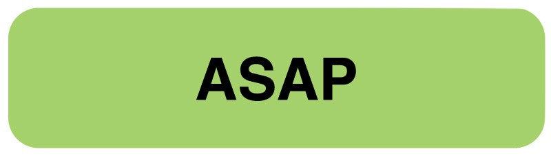 Medical Labels - ASAP Label, 1-1/4" x 5/16"