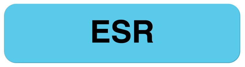 Medical Labels - ESR Label, 1-1/4" x 5/16"