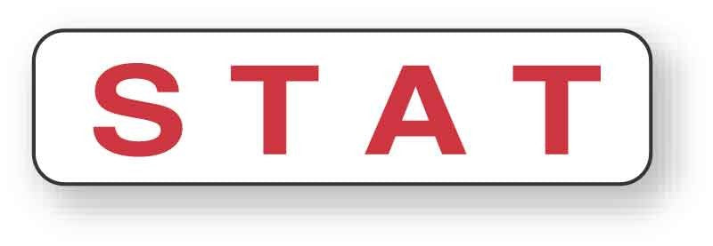 Medical Labels - STAT Label, 1-1/4" x 5/16"