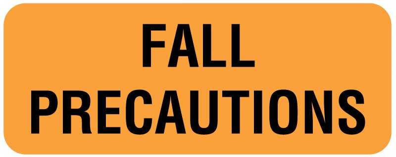 Medical Labels - Fall Precautions Label, 2-1/4" x 7/8"