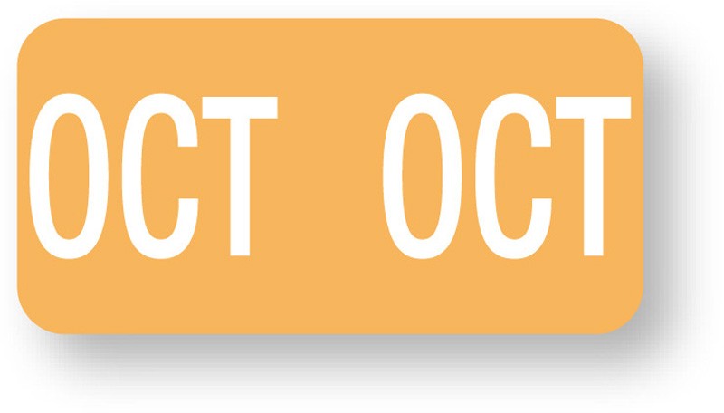 Medical Labels - Tab 1279 Month Compatible Series, 1" x 1/2"