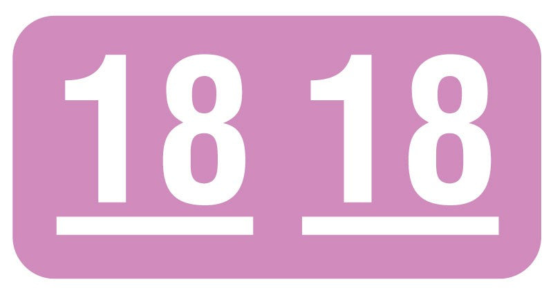 Medical Labels - UAL 2018 Year Label, 1" x 1/2"