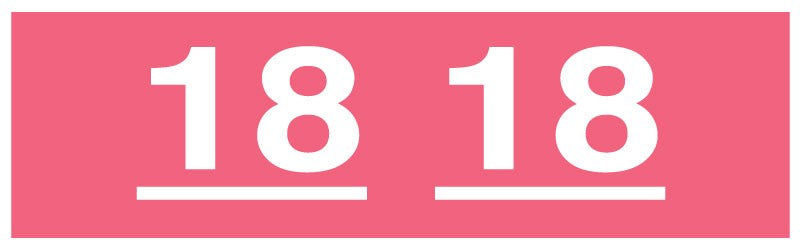 Medical Labels - Ames Compatible 2018 Year Label, 1-3/4" x 1/2"