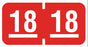 Medical Labels - Smead Compatible 2018 Year Label, 1" x 1/2"