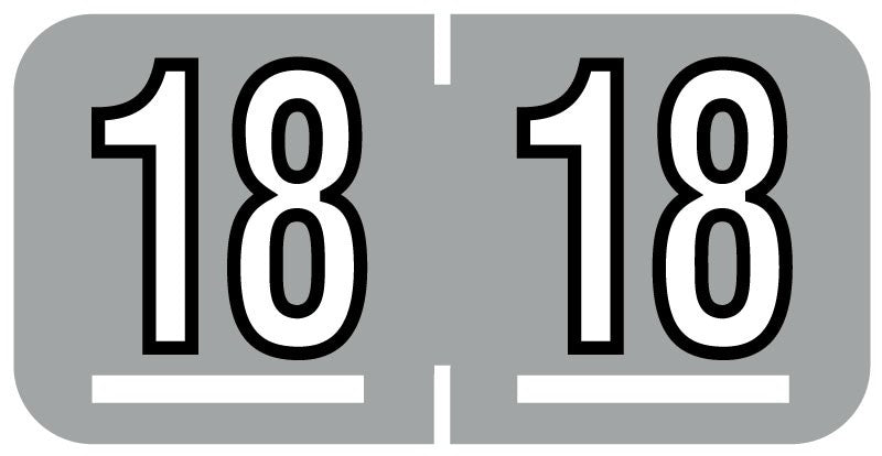 Medical Labels - Barkley Compatible 2018 Year Label, 1-1/2" x 3/4"
