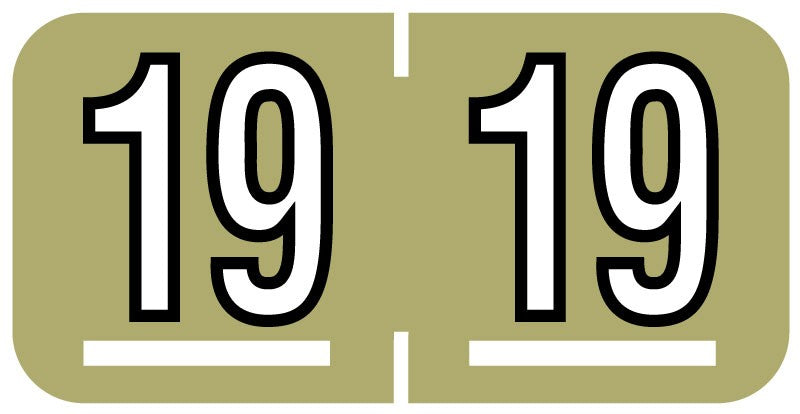 Medical Labels - Barkley Compatible 2019 Year Label, 1-1/2" x 3/4"