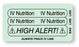Medical Labels - IV NUTRITION, Piggyback Line Identification Label, 3-1/4" x 1-3/4"
