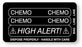Medical Labels - CHEMO, Piggyback Line Identification Label, 3-1/4" x 1-3/4"