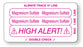 Medical Labels - MAGNESIUM SULFATE, Piggyback Line Identification Label, 3-1/4" x 1-3/4"
