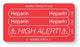 Medical Labels - HEPARIN, Piggyback Line Identification Label, 3-1/4" x 1-3/4"