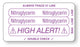 Medical Labels - NITROGLYCERINE, Piggyback Line Identification Label, 3-1/4" x 1-3/4"