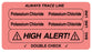 Medical Labels - POTASSIUM CHLORIDE, Piggyback Line Identification Label, 3-1/4" x 1-3/4"