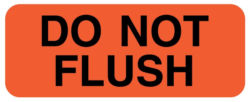 Medical Labels - DO NOT FLUSH, IV Label, 2-1/4" x 7/8"