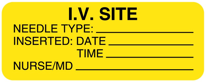 Medical Labels - I.V. Site Care Labels, 2-1/4" x 7/8"