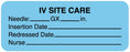 Medical Labels - I.V. Site Care Labels, 2-1/4" x 7/8"