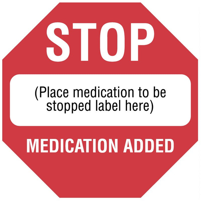 Medical Labels - IV Medication Added Label, 1-1/2" x 1-1/2"