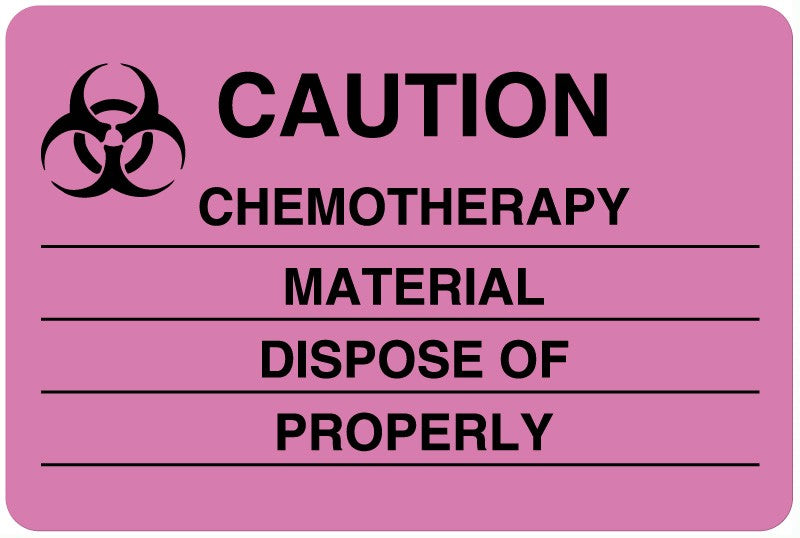 Medical Labels - Chemotherapy Agent Label, 3" x 2"