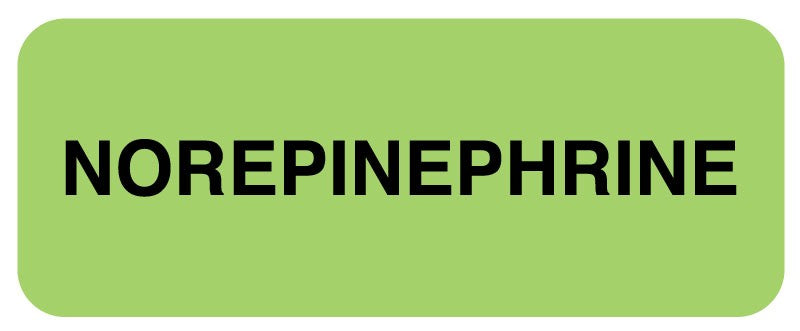 Medical Labels - Medication ID Label, NORepinephrine 2 1/4" x 7/8