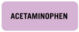 Medical Labels - Medication ID Label, ACETAMINOPHEN 2-1/4" X 7/8"