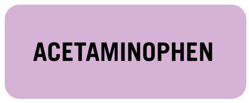 Medical Labels - Medication ID Label, ACETAMINOPHEN 2-1/4" X 7/8"