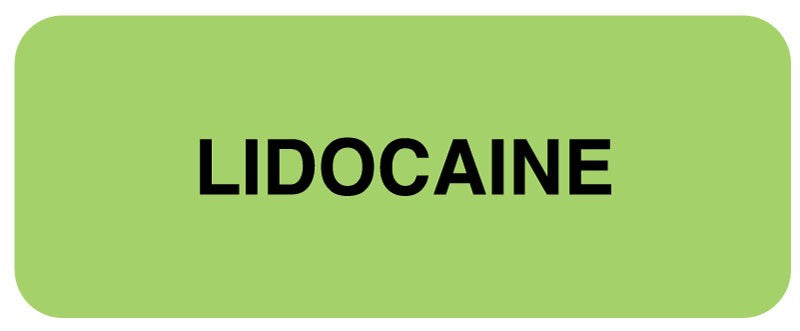 Medical Labels - Medication ID Label, LIDOCAINE 2-1/4" X 7/8"