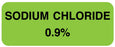 Medical Labels - Medication ID Label, SODIUM CHLORIDE 0.9% 2-1/4" X 7/8"