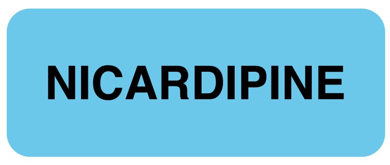 Medical Labels - Medication ID Label, NICARdIPINE 2-1/4" X 7/8"