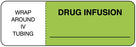 Medical Labels - Drug Infusion Flag Label, 3" x 1"