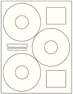 Medical Labels - CD/DVD Face, Zip & DAT Inkjet Labels, 8-1/2" x 11"