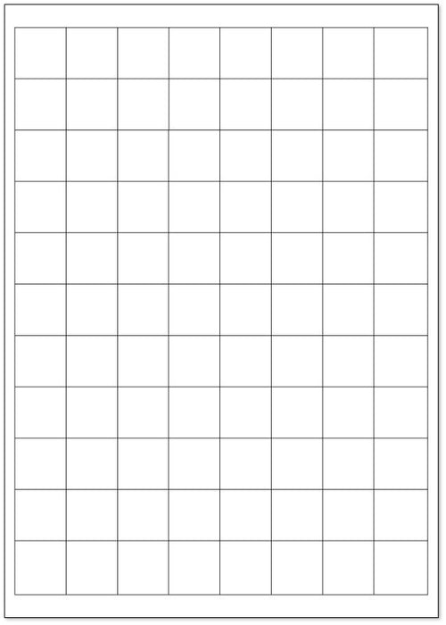 Medical Labels - Laser Printer Slide Label, 15/16" x 15/16"