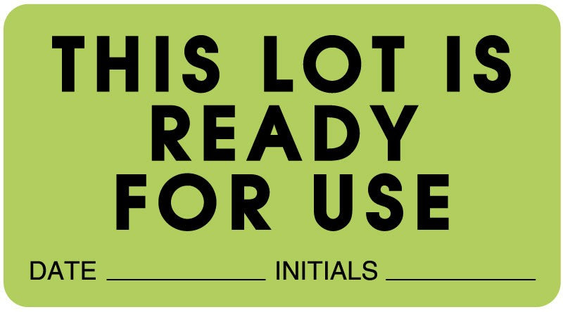Medical Labels - Quality Control Label, 3" x 1-5/8"