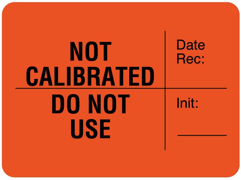 Medical Labels - Calibration Label, 1-3/4" x 1-3/4"