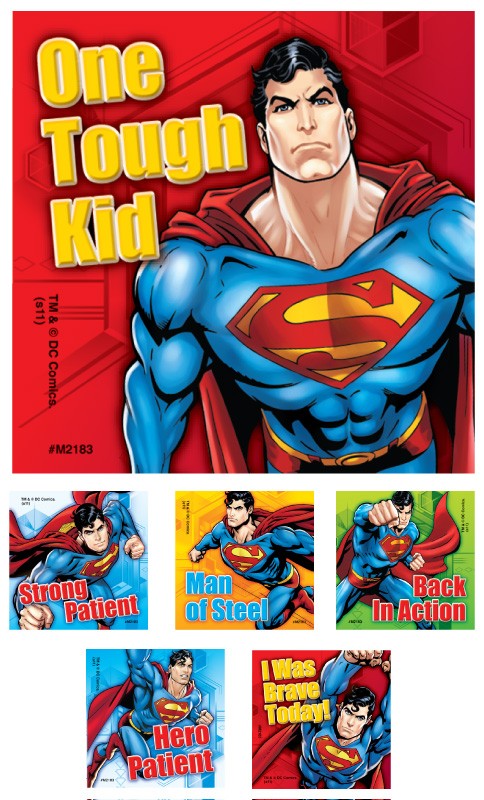 Medical Labels - Superman, Kids' Sticker, 2-1/2" x 2-1/2"
