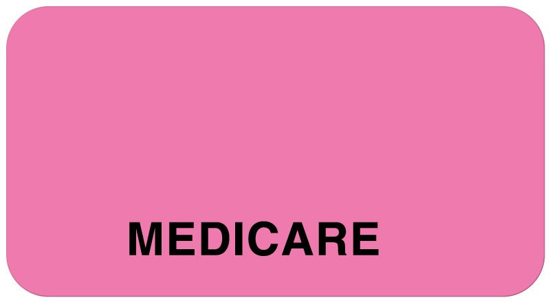 Medical Labels - Medicare Insurance Label, 1-5/8" x 7/8"