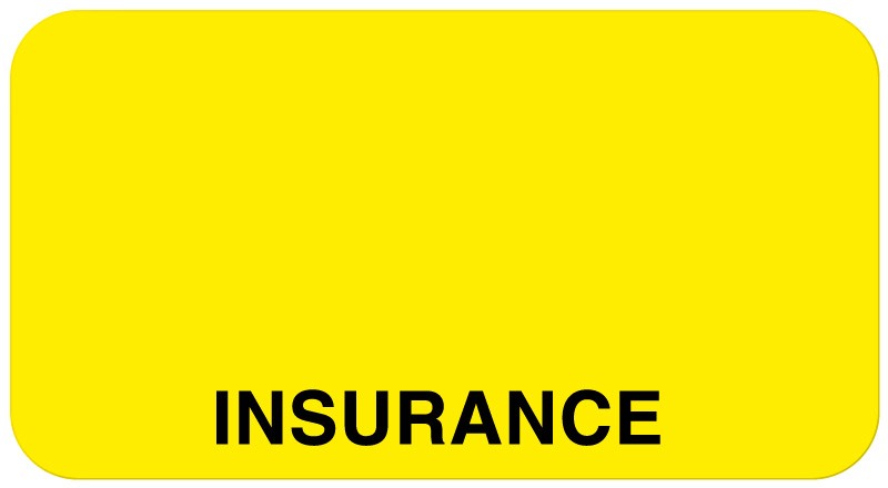 Medical Labels - Insurance Label, 1-5/8" x 7/8"