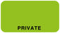 Medical Labels - Permanent Fluorescent Green Private Label, 1-5/8" x 7/8"