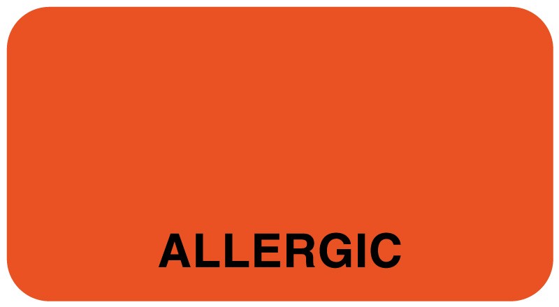 Medical Labels - Allergy Alert Label, 1-5/8" x 7/8"