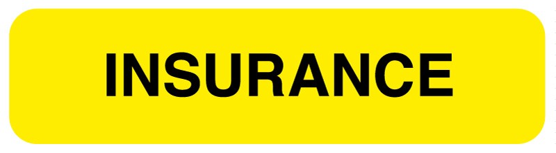 Medical Labels - Insurance Payment Reminder Label, 1-1/4" x 5/16"