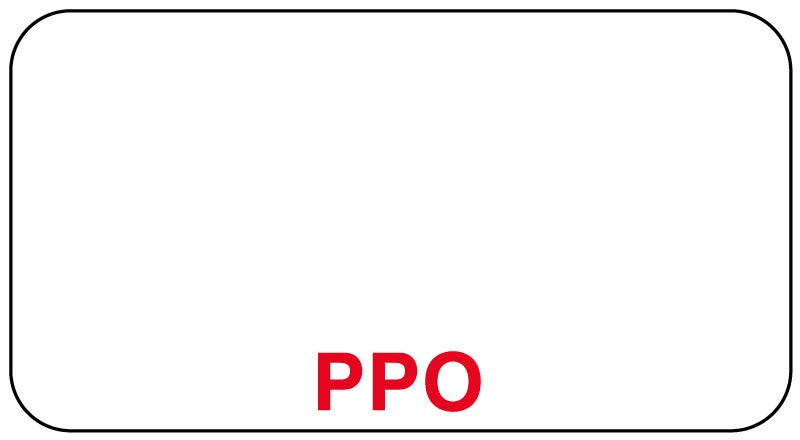 Medical Labels - PPO Insurance Label, 1-5/8" x 7/8"