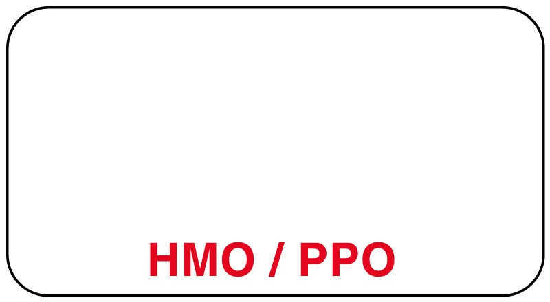 Medical Labels - HMO/PPO Insurance Label, 1-5/8" x 7/8"