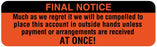 Medical Labels - Final Billing Label, 3" x 7/8"