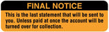 Medical Labels - Final Billing Label, 3" x 7/8"