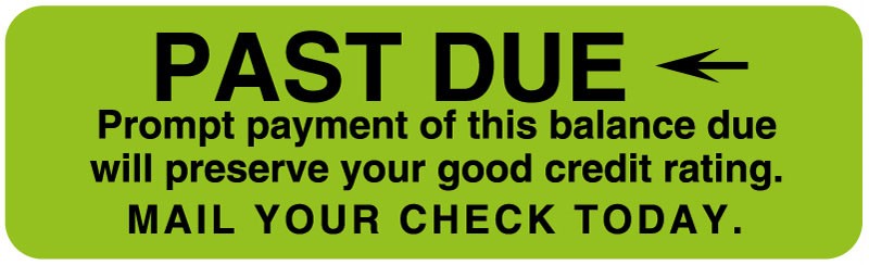 Medical Labels - Payment Reminders Second Billing, 3" x 7/8"