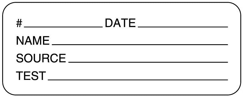 Medical Labels - Microbiology Serology Label, 2-1/4" x 7/8"