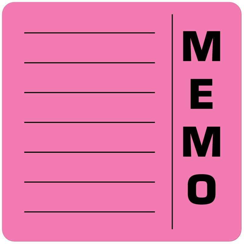Medical Labels - Memo Note Label, 2-1/2" x 2-1/2"