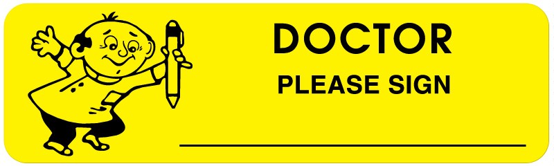 Medical Labels - Doctor Reminder Labels, 3" x 7/8"