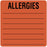 Medical Labels - Allergy Alert Label, 2-1/2" x 2-1/2"
