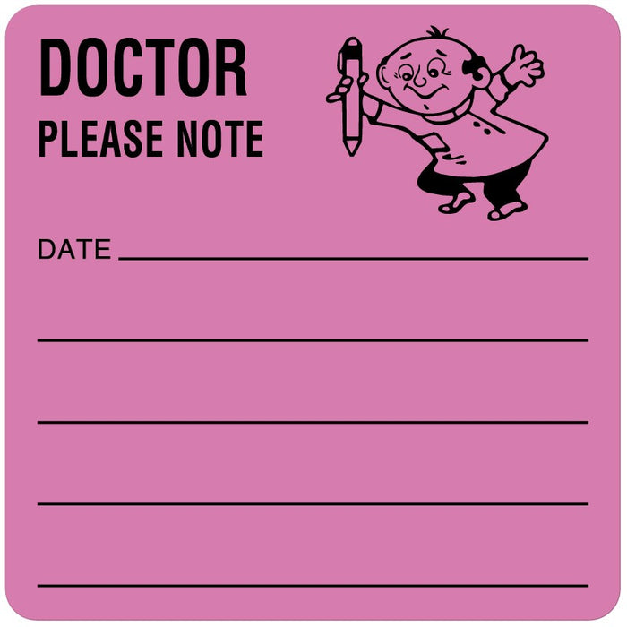 Medical Labels - Doctor Reminder Labels, 2-1/2" x 2-1/2"
