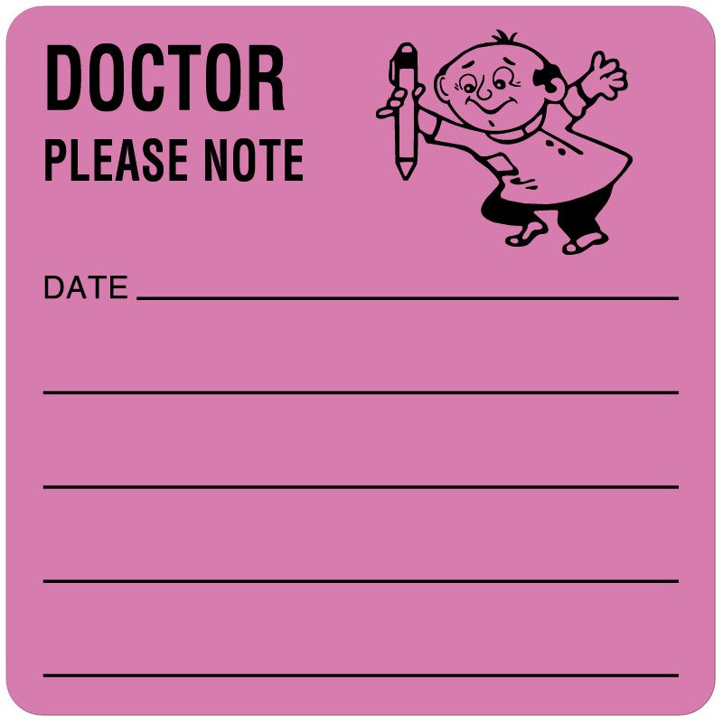 Medical Labels - Doctor Reminder Labels, 2-1/2" x 2-1/2"